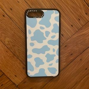 Casetify Blue cow Print iPhone 7 case